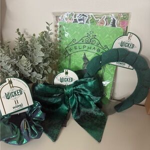 Wicked Bundle - Elphaba Journal 2 Scunci & 1 Conair Hair Items All NWT